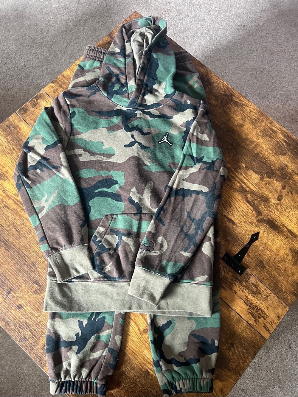 Jordan Kids Camo Hoodie & Joggers Set - Green Camo